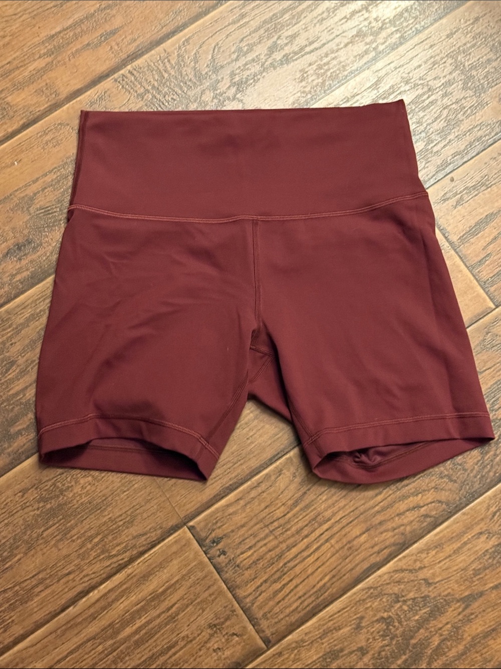 lululemon athletica Deep Burgundy High-Rise Bike Shorts